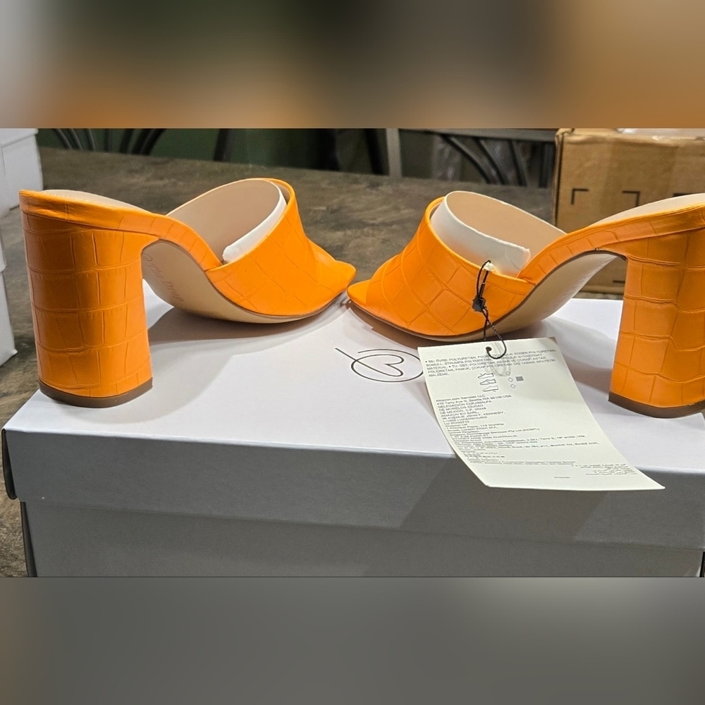 The Drop Pattie High Block Heeled Mule Sandals #772-774, 791, 858 - Picture 6 of 10